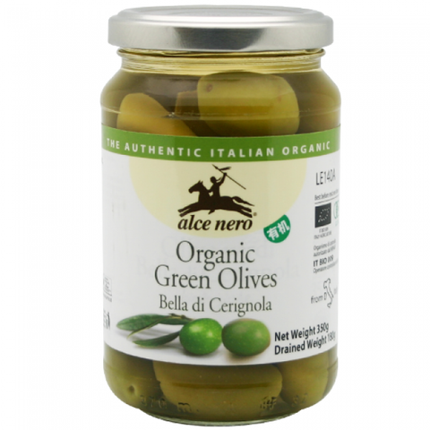Alce Nero Organic Green Olives 350g